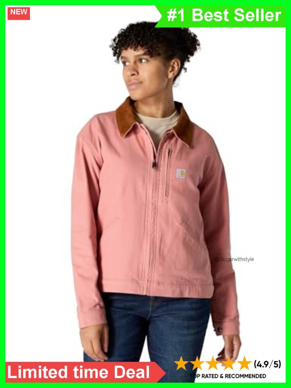 Carhartt Crawford Detroit Jacket Stretch Twill Lined Rugged Flex Women's